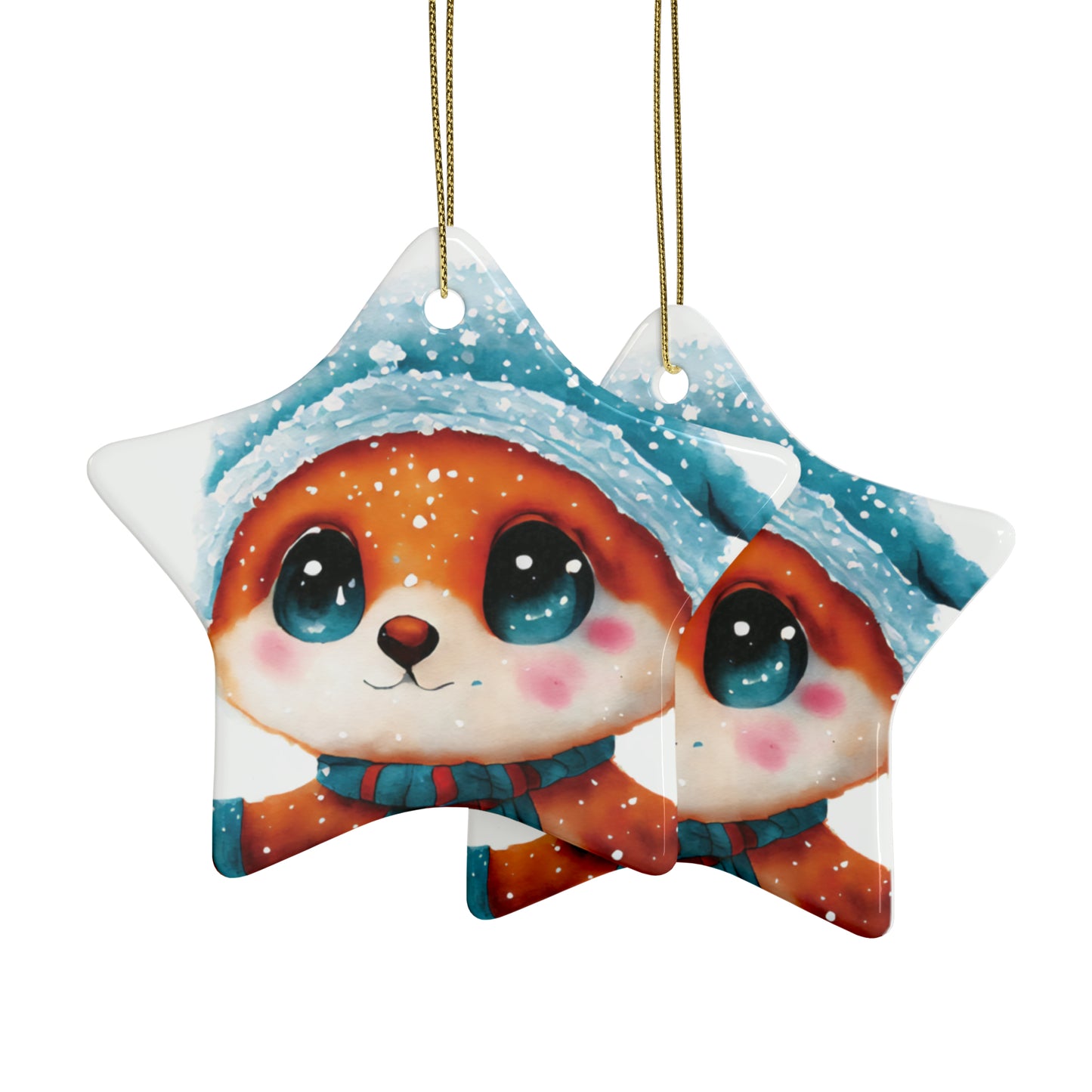 Woodland Creature | Ceramic Christmas Ornaments (1pcs, 5pcs, 10pcs, 20pcs) - 4