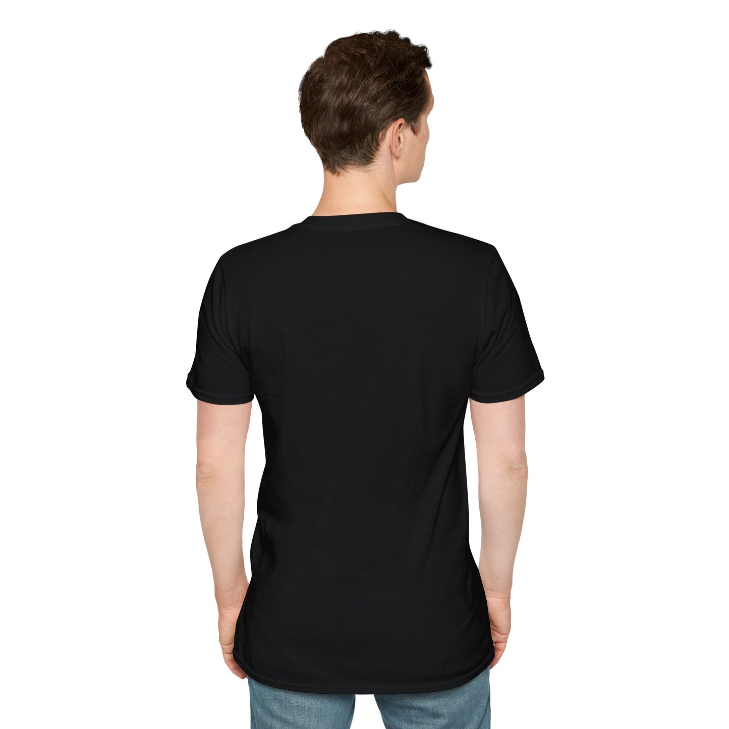 Peeking Kitten | Unisex Softstyle T-Shirt - Trans Flag Macaroons