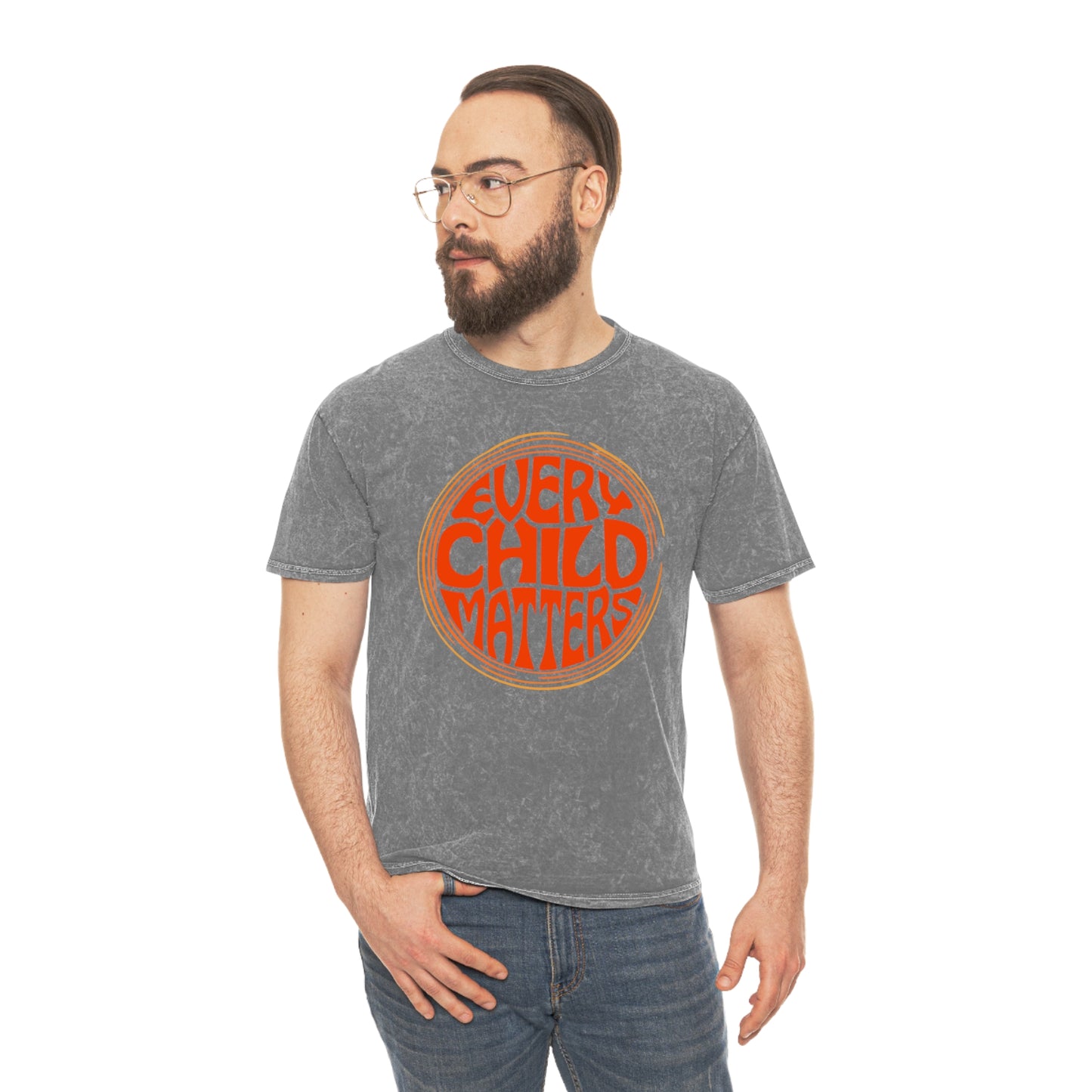 Every Child Matters | Unisex Mineral Wash T-Shirt - Retro Style