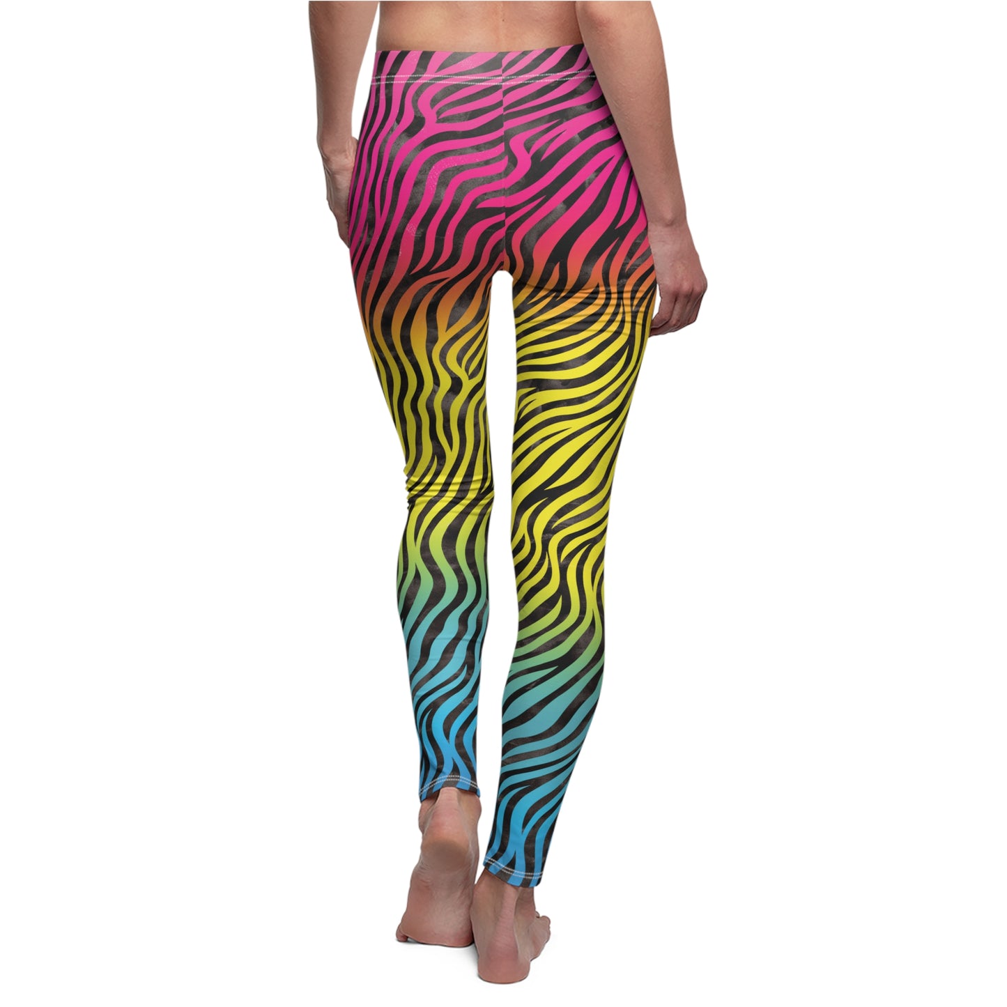 Zebra Print Neon Leggings