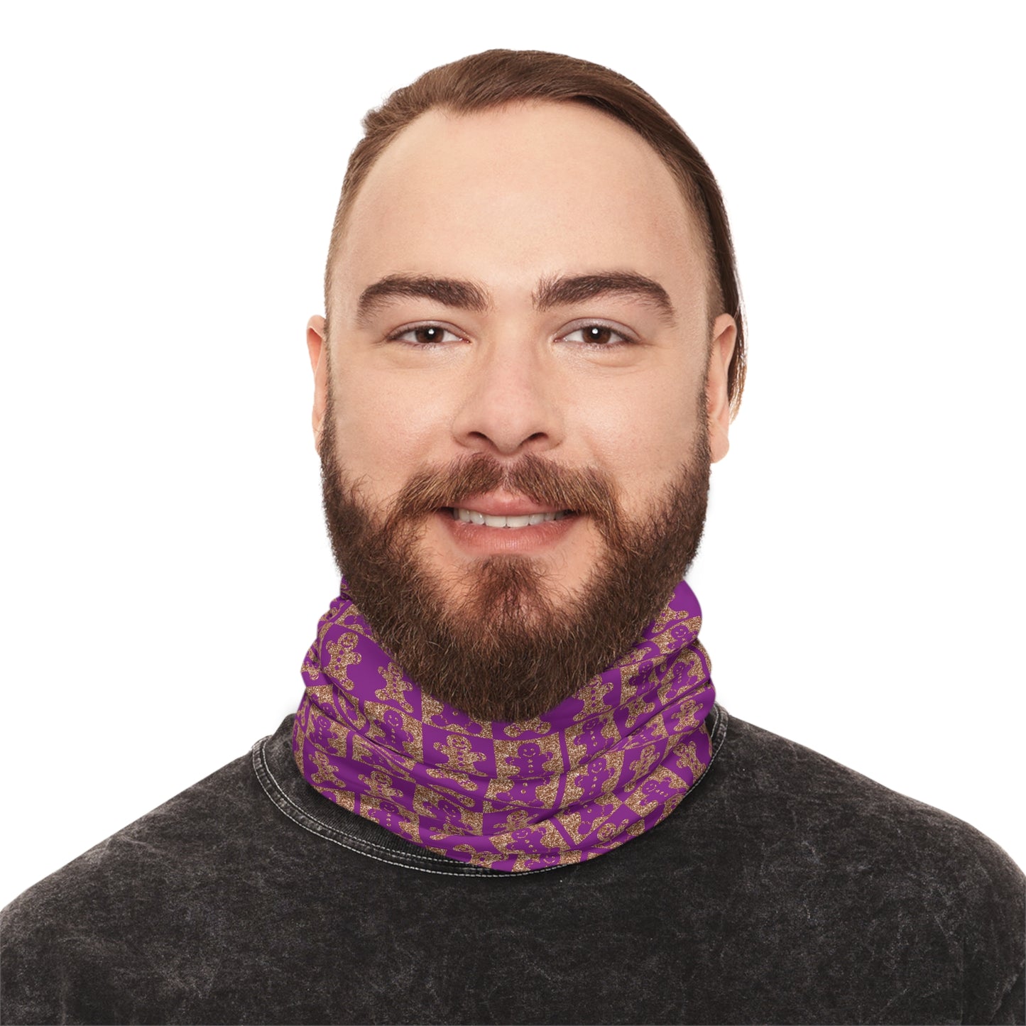 Gingerbread Glitter Neck Gaiter – Sweet Holiday Style