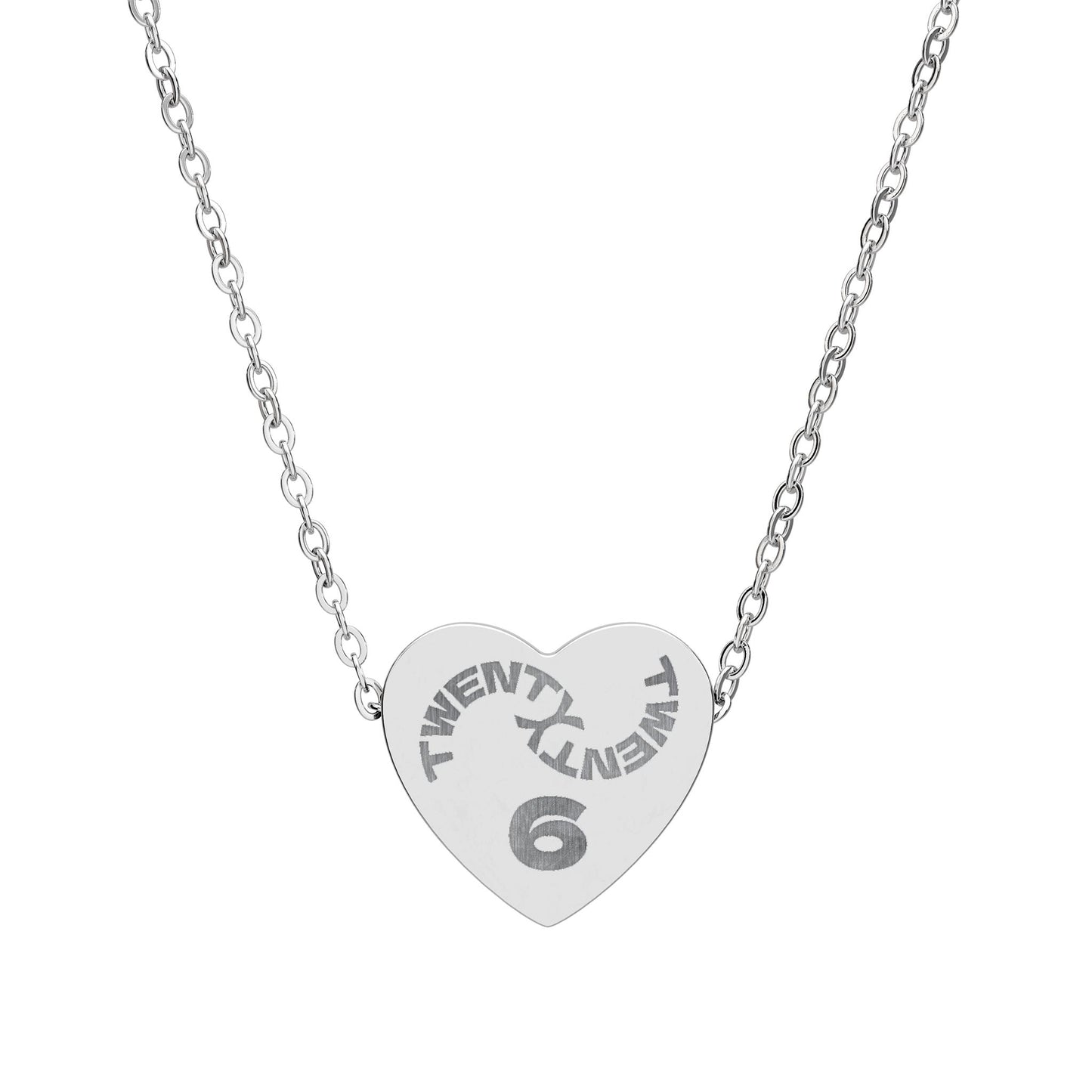 Twenty Twenty 6 | New Year Engraved Heart Necklace