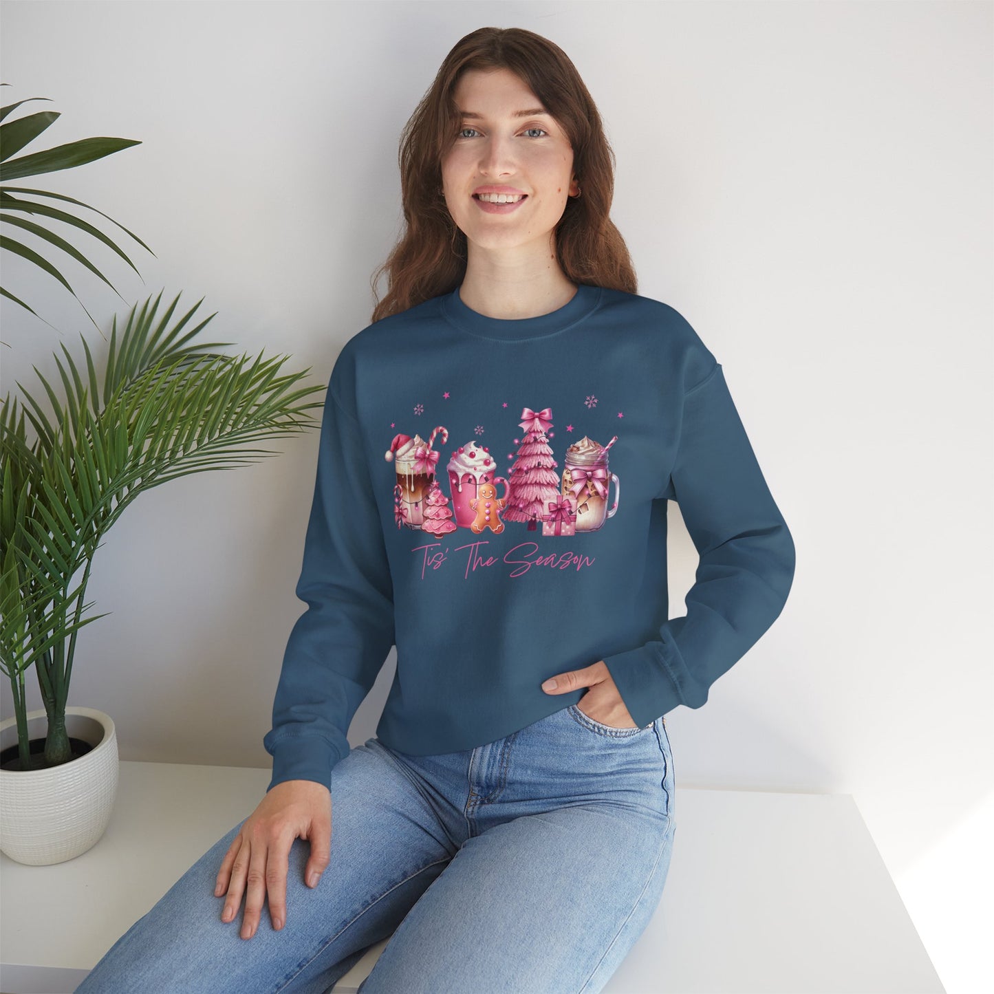 Tis The Season | Unisex Popular Heavy Blend™ Sweatshirt - Pink Christmas