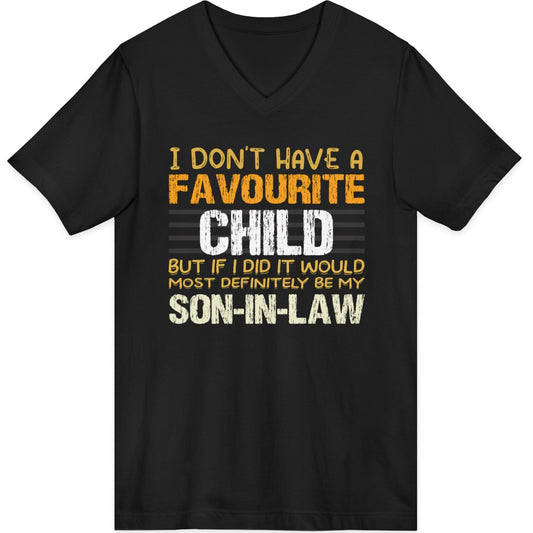 Black t-shirt with humorous text design on a white background