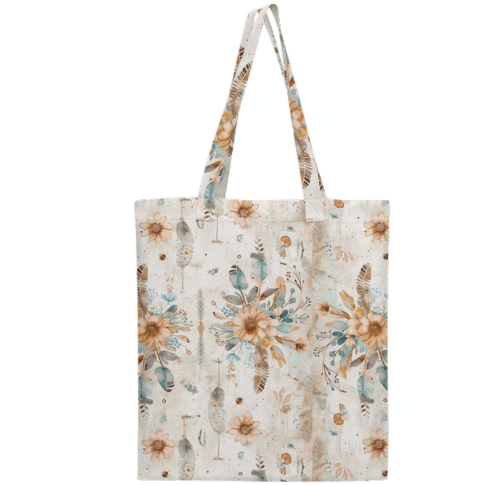 BOHO Design - Large Tote Bag Lined with Inside Pocket