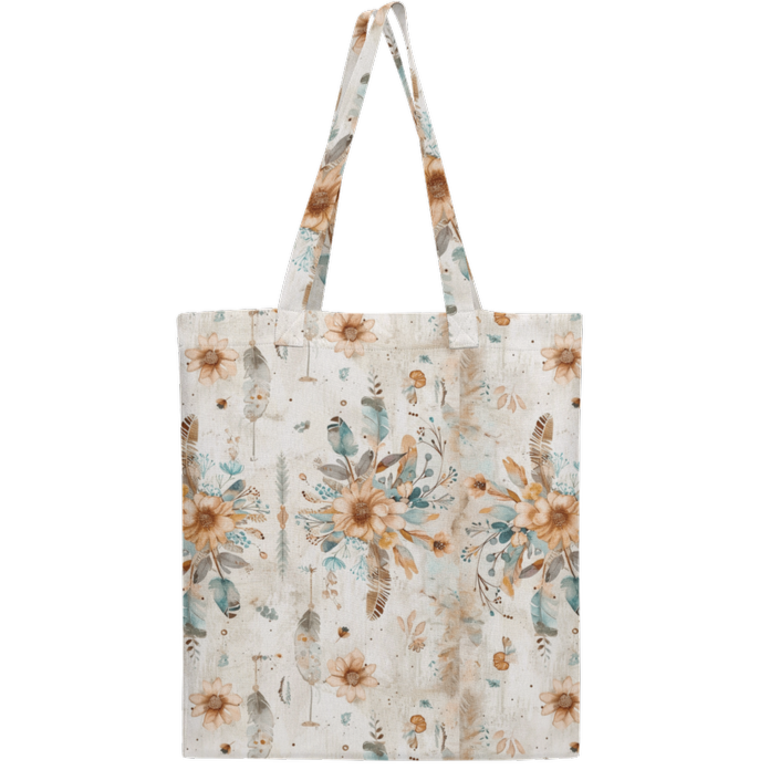 BOHO Design - Large Tote Bag Lined with Inside Pocket