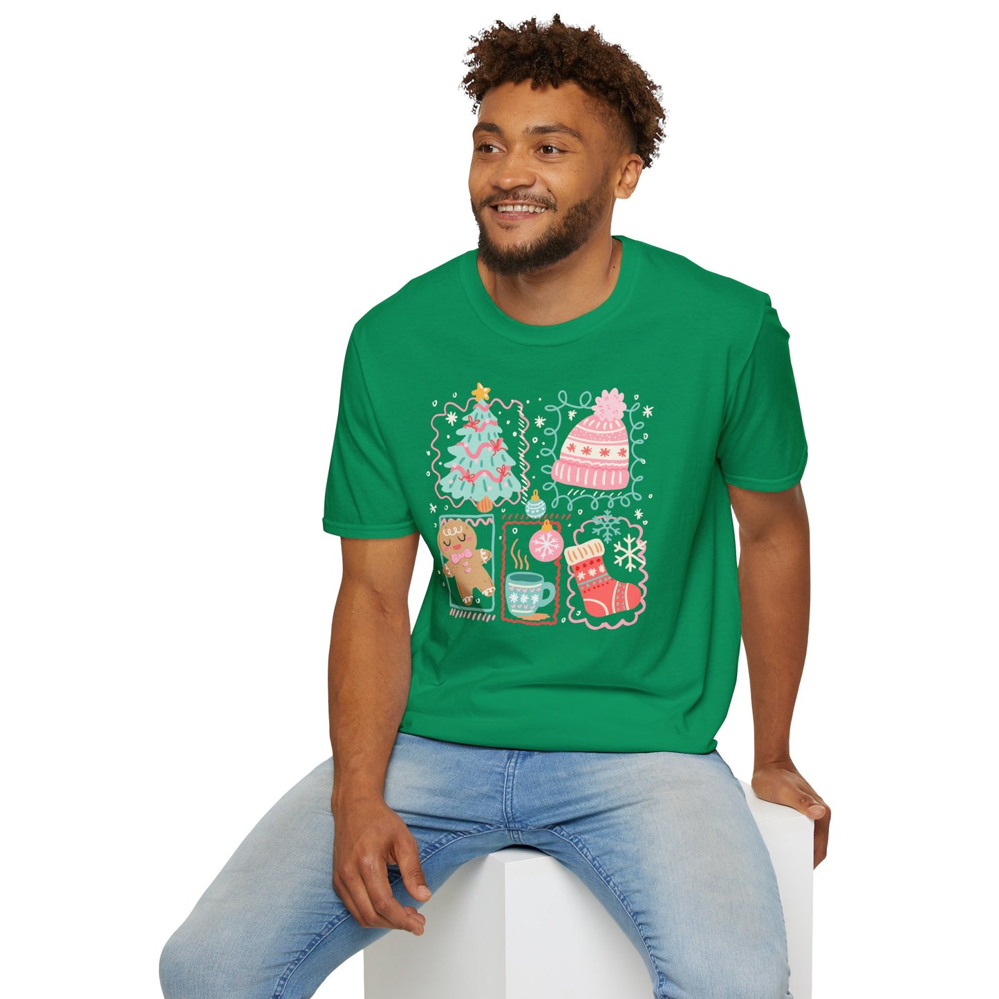 Christmas Retro Coquette | Unisex Soft-Style Cotton T-Shirt – Lightweight, Comfortable, Everyday Ready