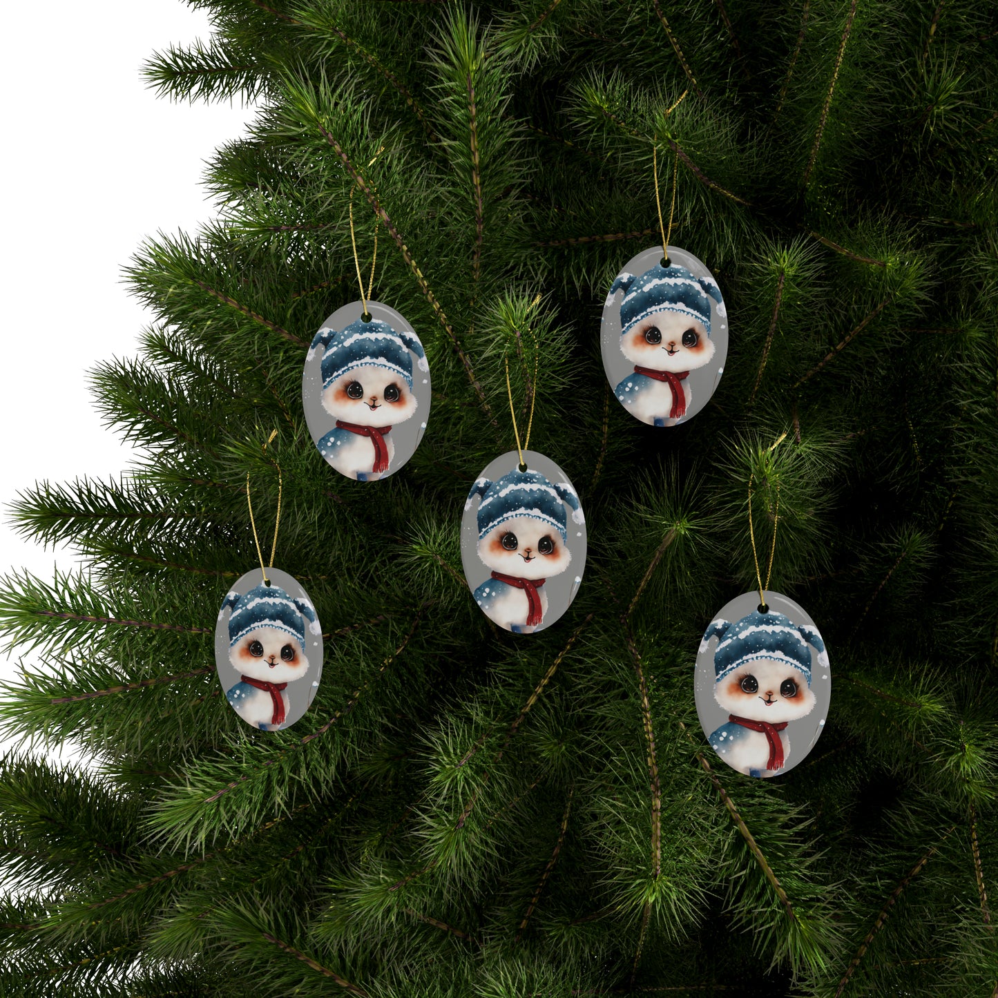 Woodland Creature | Ceramic Christmas Ornaments (1pcs, 5pcs, 10pcs, 20pcs) - 3