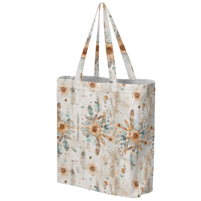 BOHO Design - Large Tote Bag Lined with Inside Pocket