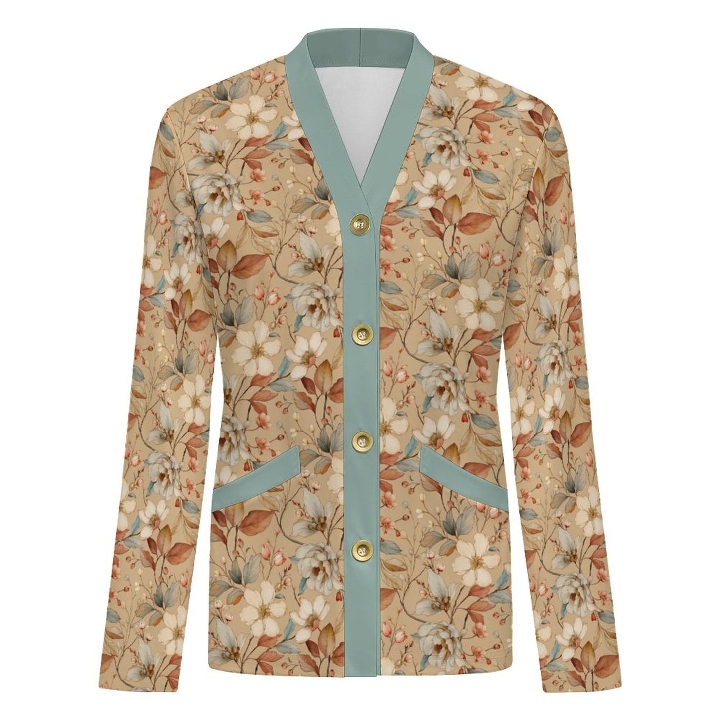 Camel Green 170gsm Women's Lightweight Cardigan