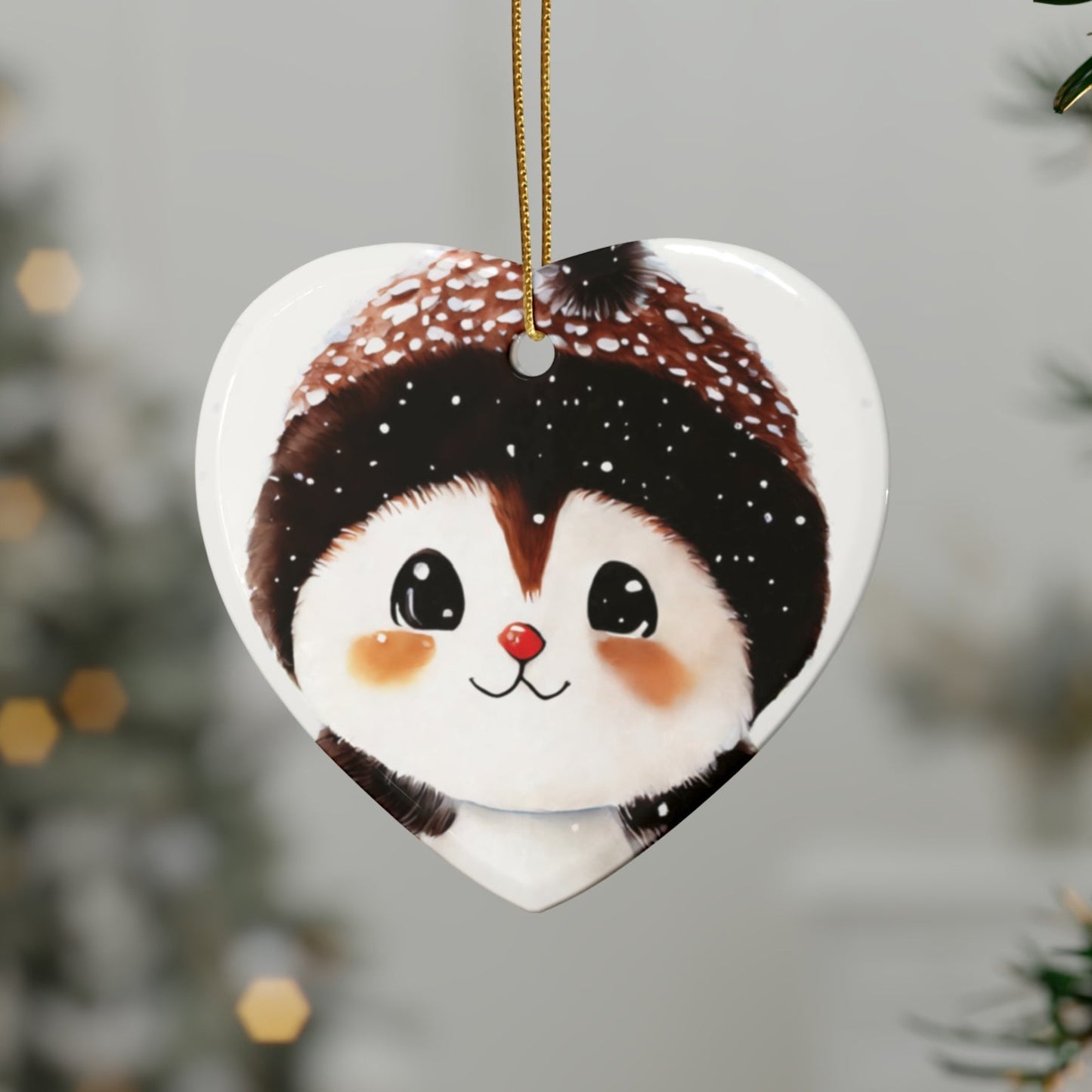 Woodland Creature | Ceramic Christmas Ornaments (1pcs, 5pcs, 10pcs, 20pcs) - 7