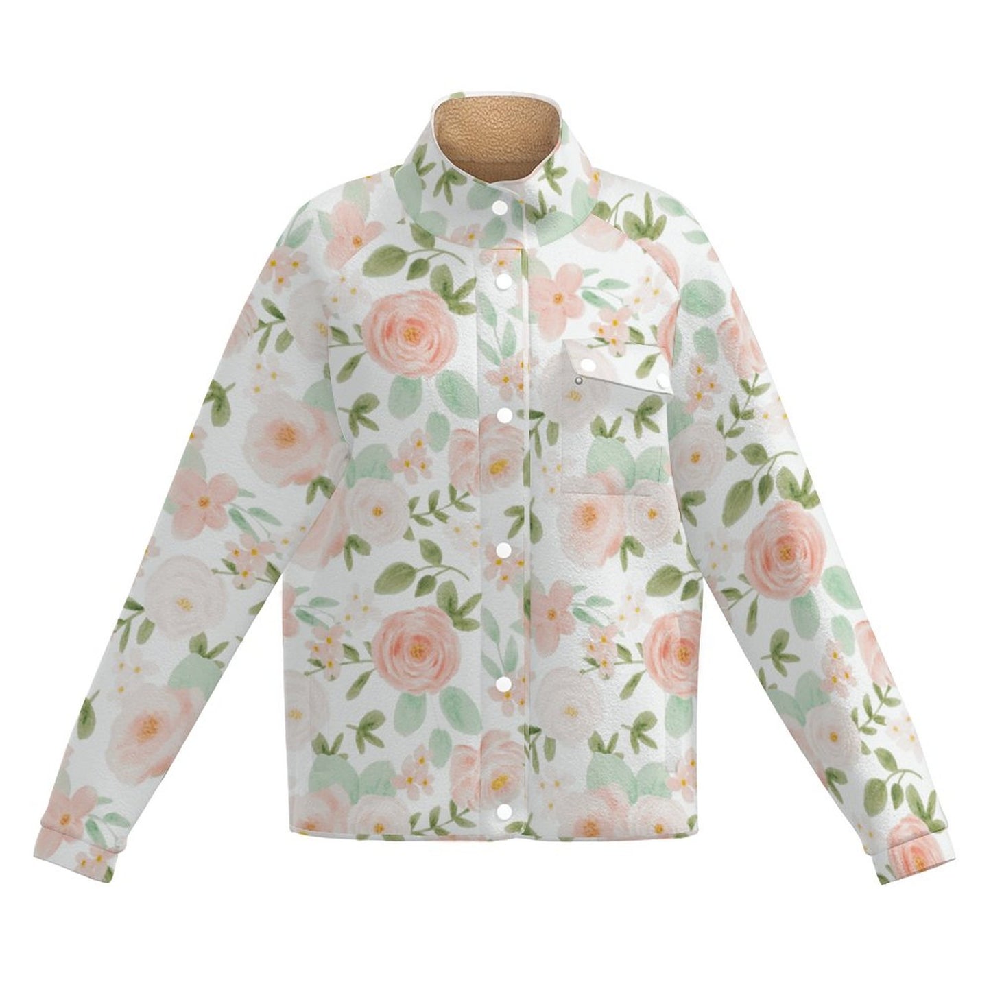 Easy Florals | Women's Casual Fleece Jacket - Warm, Soft, and Weekend-Ready