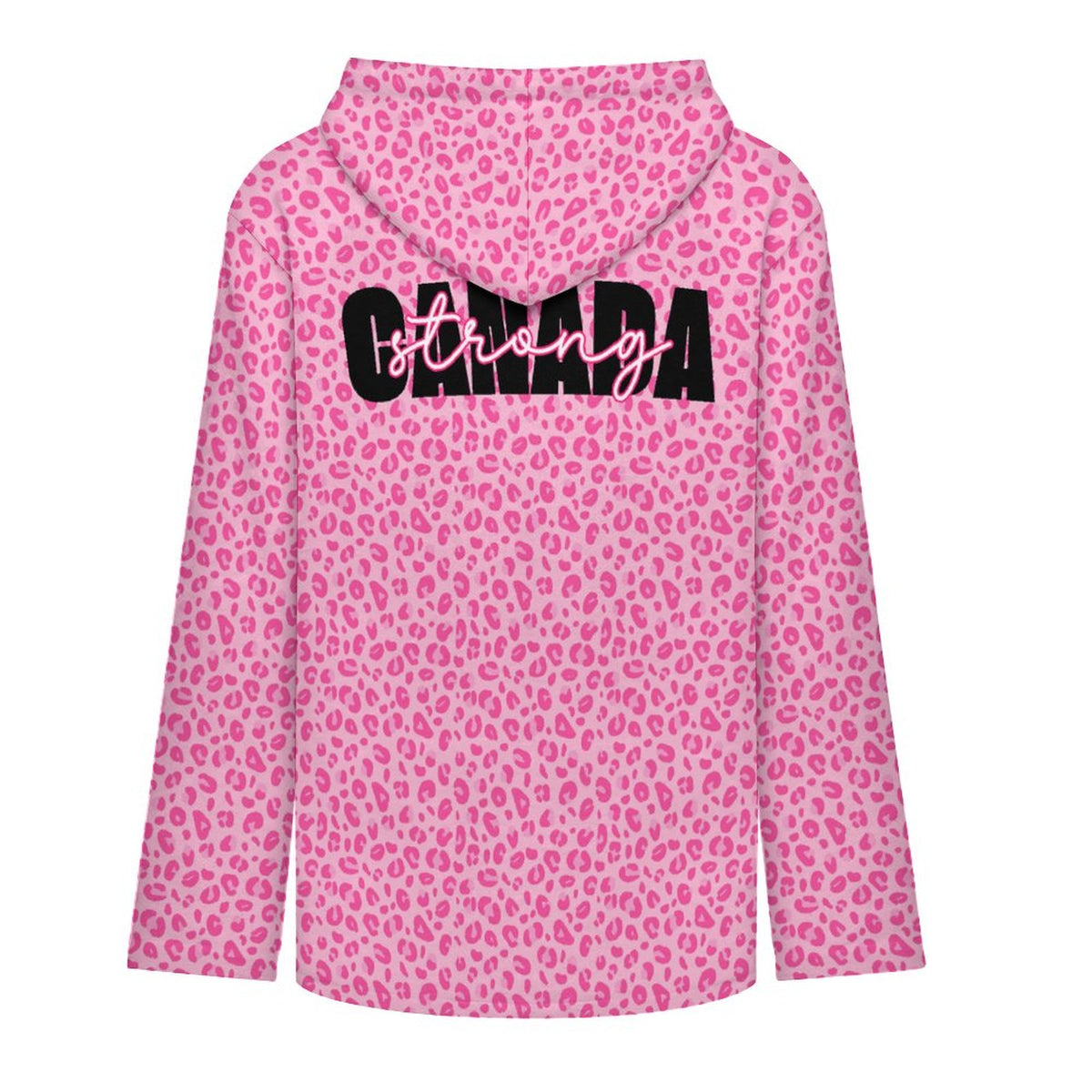 CANADA Strong | 250gsm Fleece Jacket with Hood - Pink Leopard