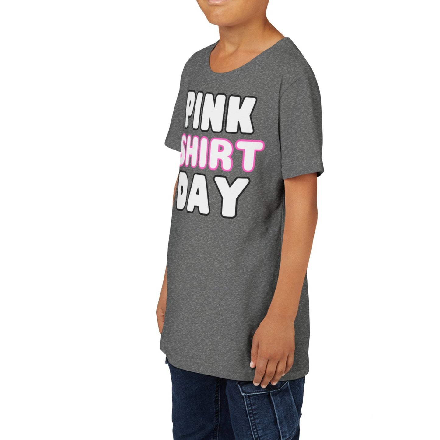 Pink Shirt Day - Youth Lightweight Short Sleeve Tee – Soft, Stylish, and Durable