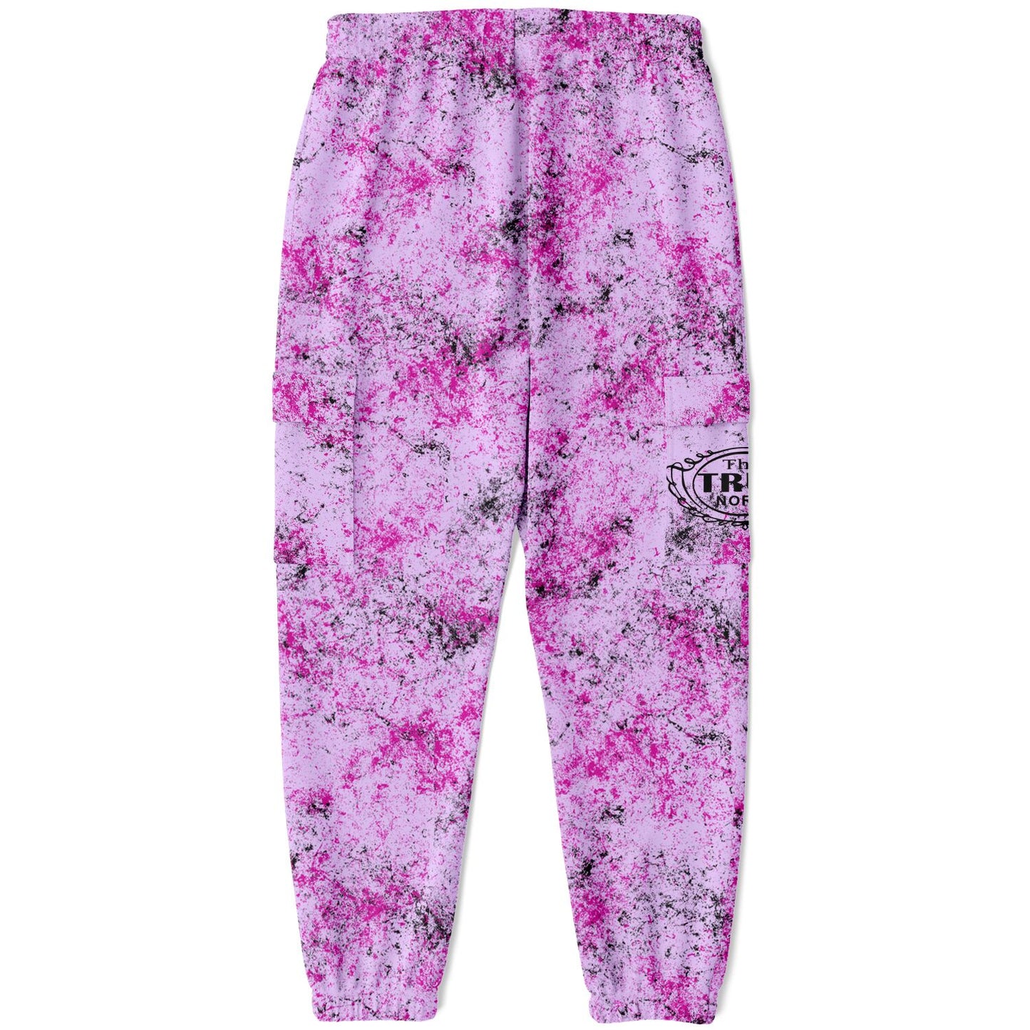 Pink & Black on Purple Canadian Grunge - Athletic Cargo Sweatpants