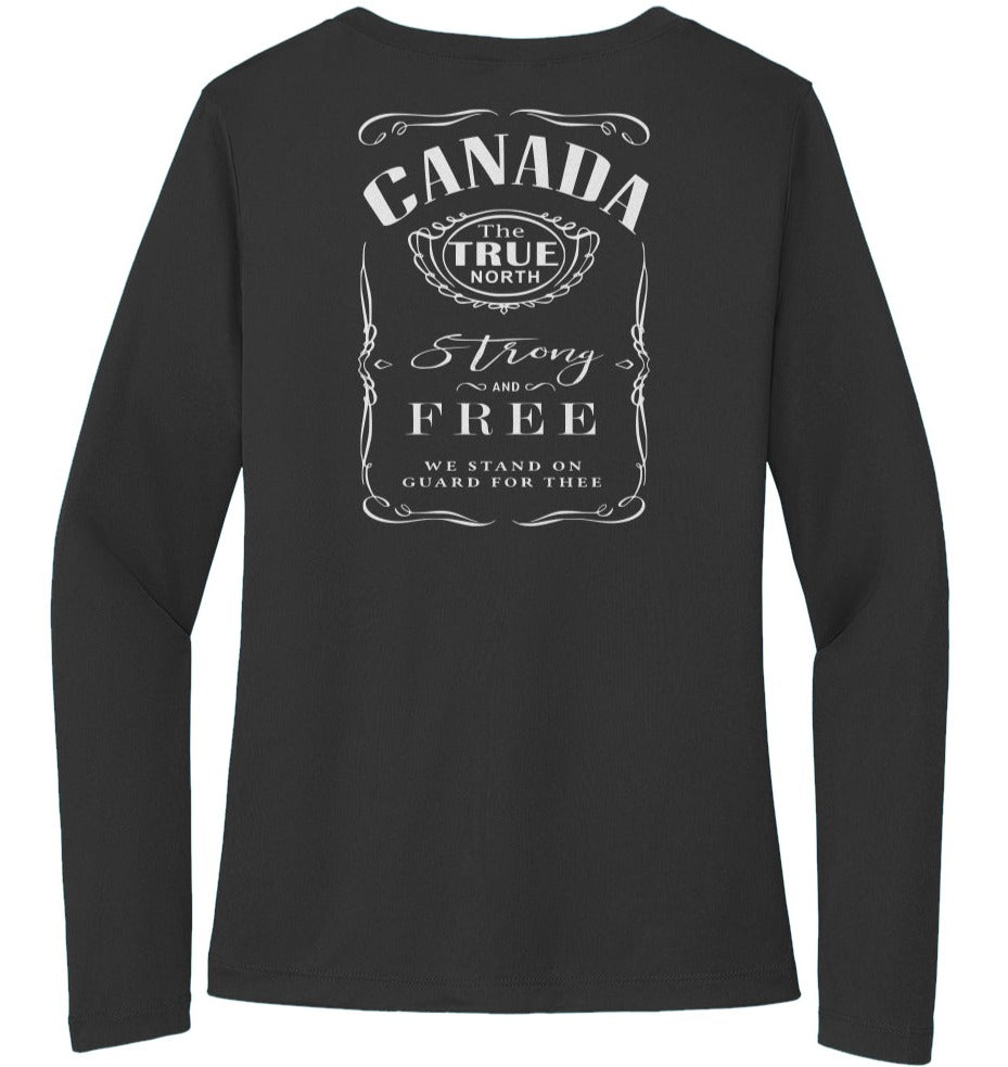 Canada Strong & Free Sport-Tek Ladies Long Sleeve Tee