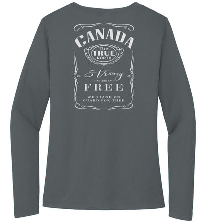 gray Sport-Tek Ladies Long Sleeve Tee