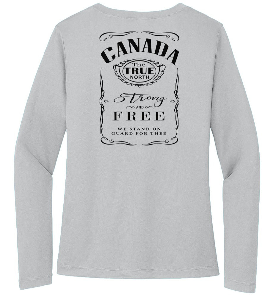 gray Sport-Tek Ladies Long Sleeve Tee