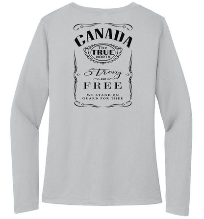 gray Sport-Tek Ladies Long Sleeve Tee