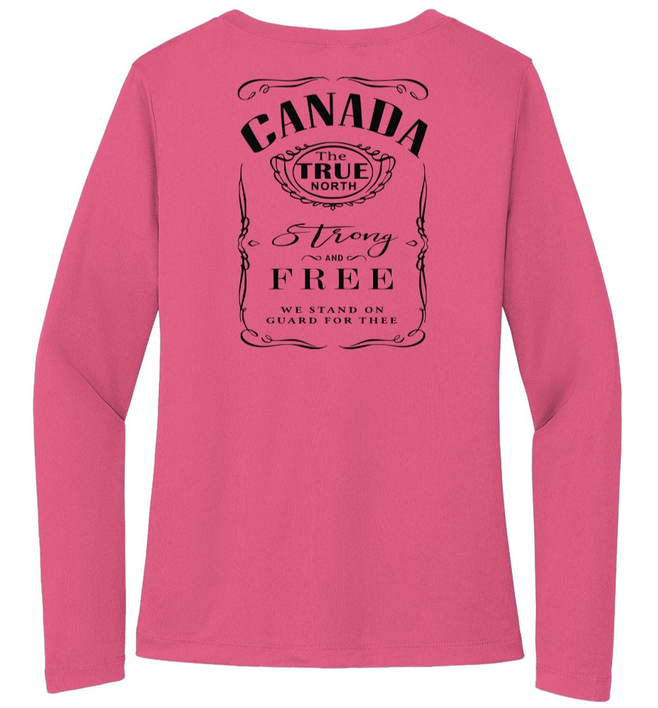 neon pink Sport-Tek Ladies Long Sleeve Tee