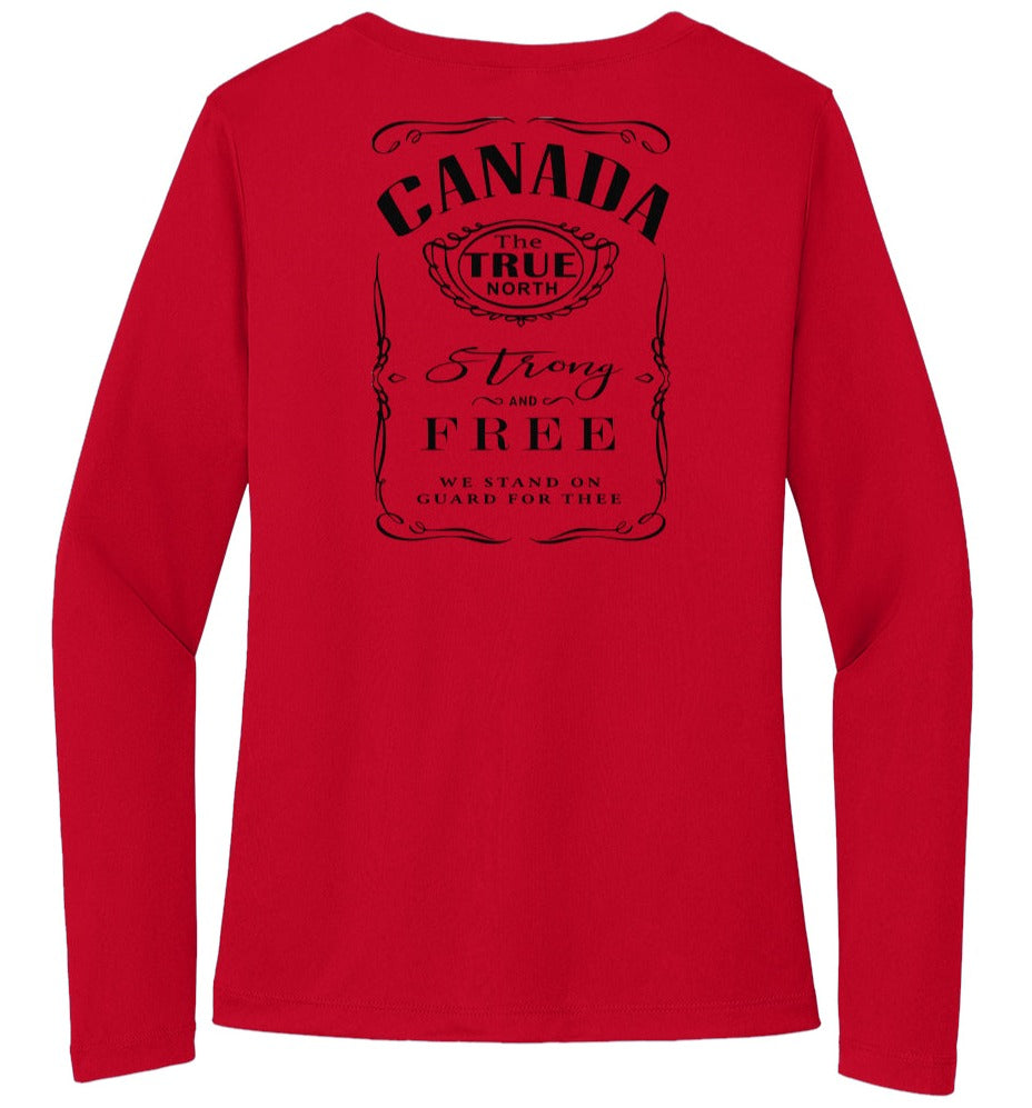 true red Sport-Tek Ladies Long Sleeve Tee