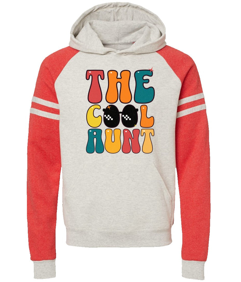 fiery red Varsity Colour-blocked Raglan Hoodie