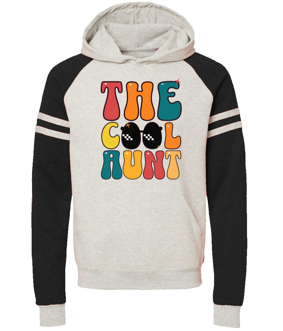 black Varsity Colour-blocked Raglan Hoodie