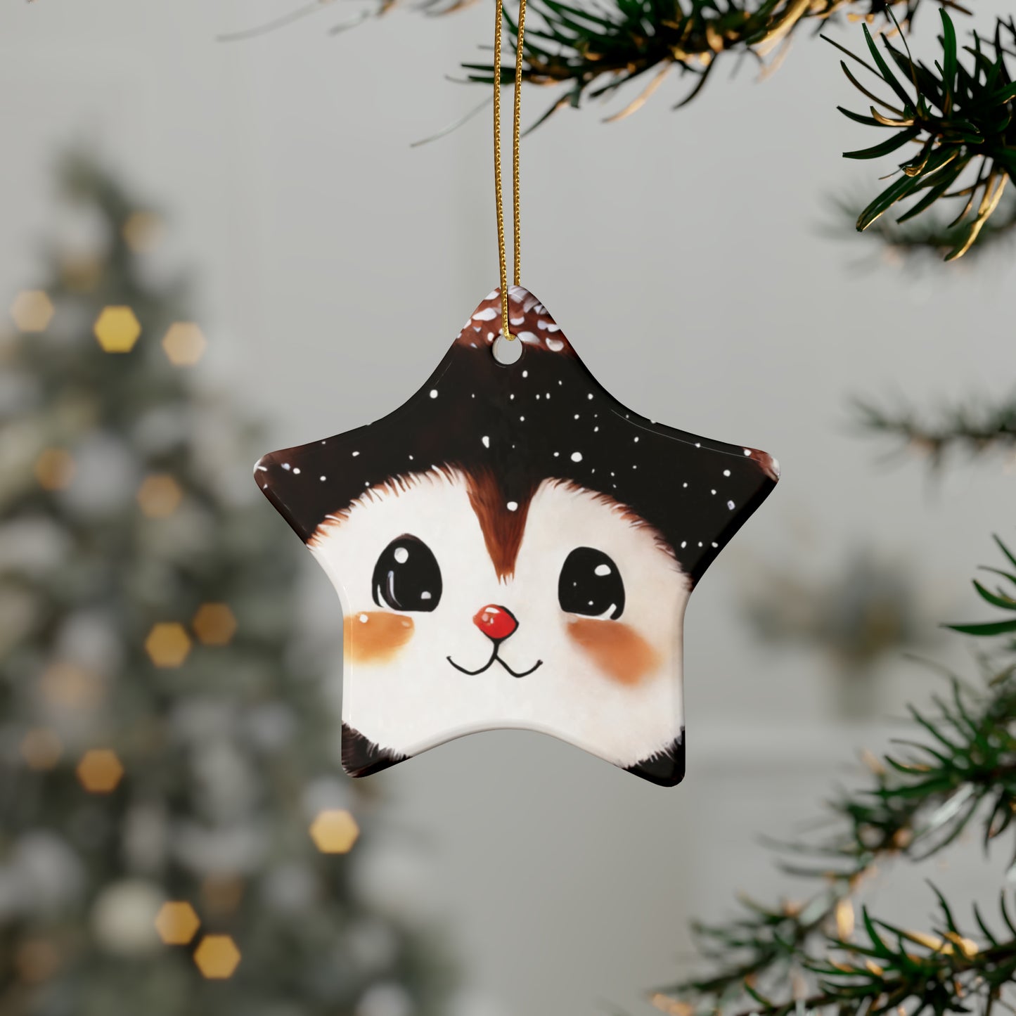 Woodland Creature | Ceramic Christmas Ornaments (1pcs, 5pcs, 10pcs, 20pcs) - 7