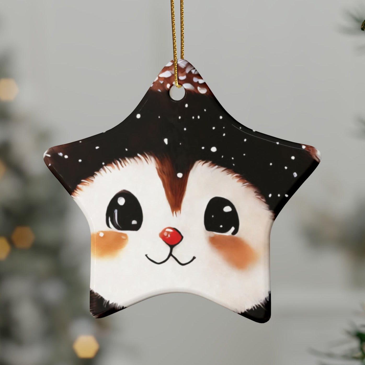 Woodland Creature | Ceramic Christmas Ornaments (1pcs, 5pcs, 10pcs, 20pcs) - 7