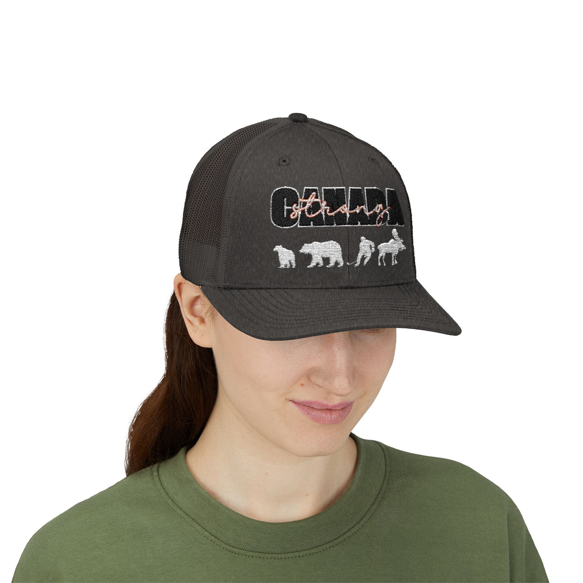 Canada Strong | Snapback Trucker Cap - White