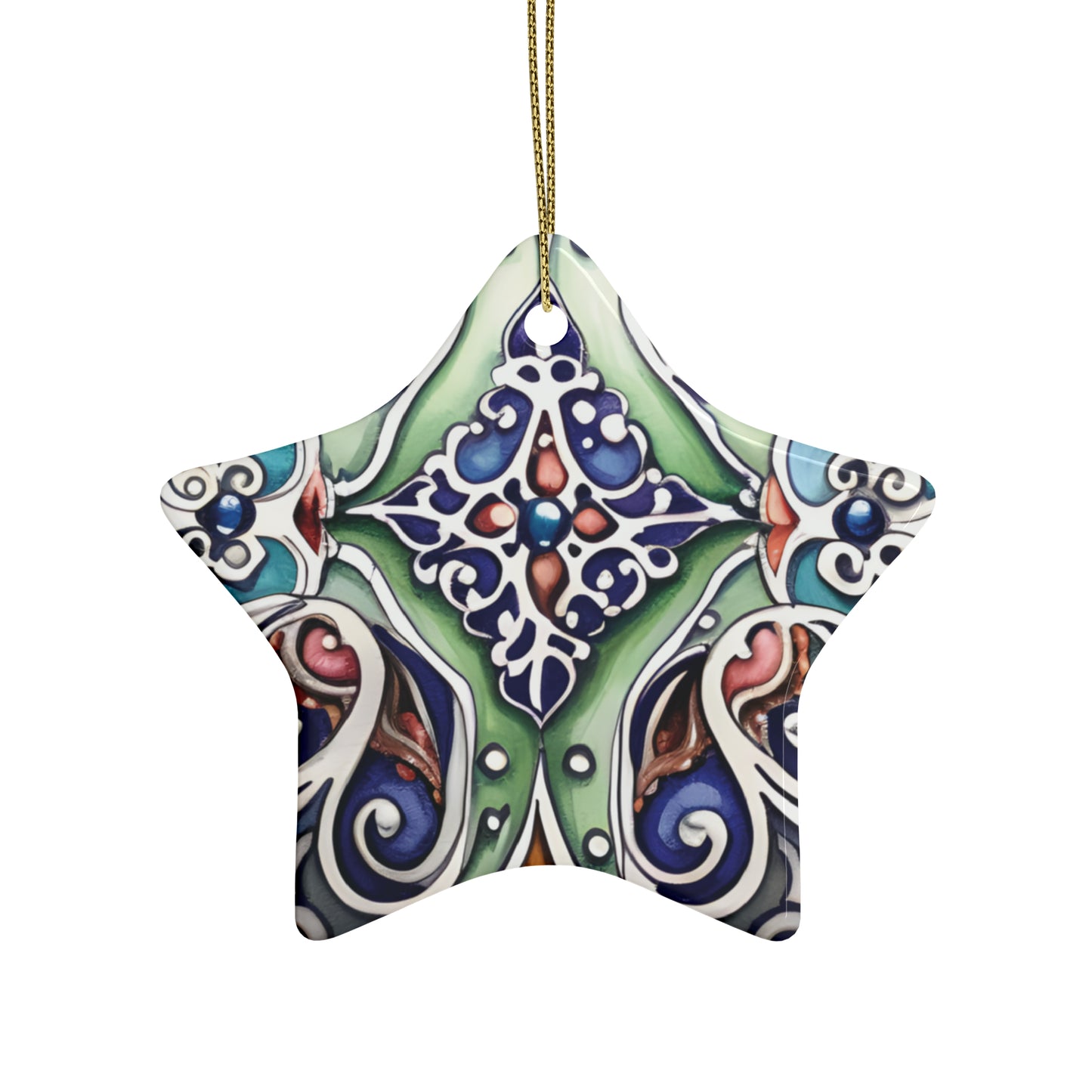 Multicolour Bead Flair Ceramic Christmas Ornaments (1pcs, 5pcs, 10pcs, 20pcs)