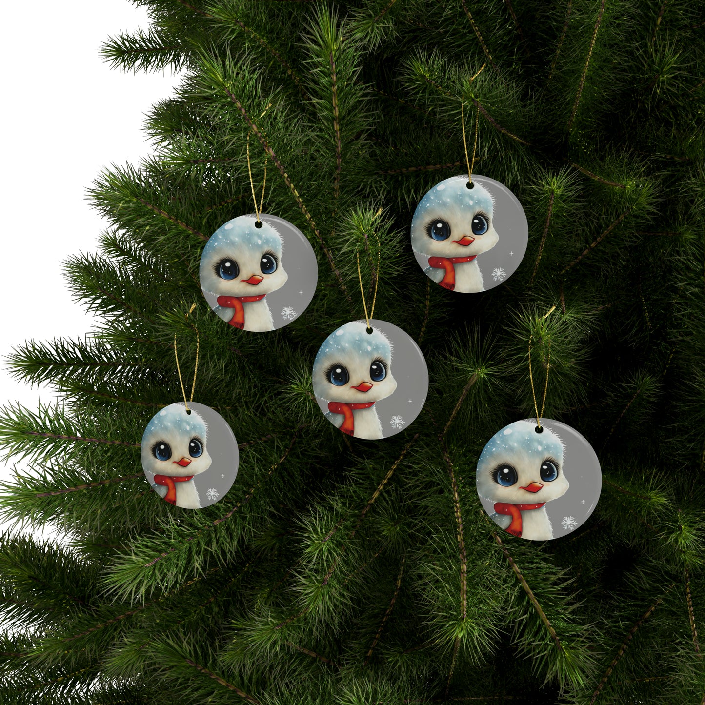 Woodland Creatures | Ceramic Christmas Ornaments (1pcs, 5pcs, 10pcs, 20pcs) - 10