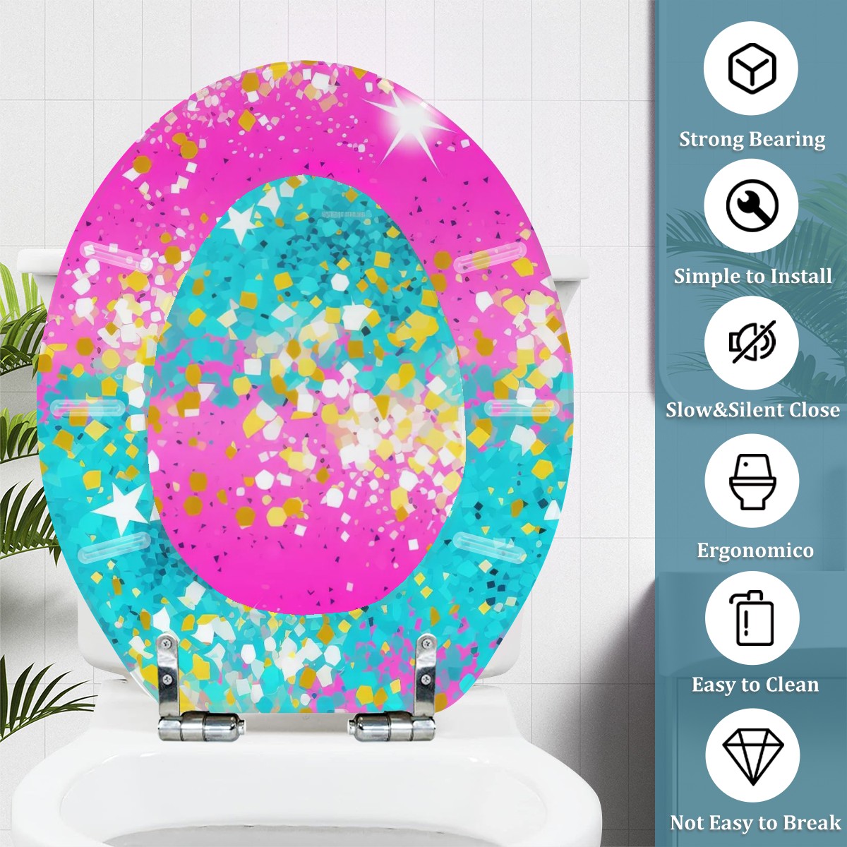 Glitter Bombed - Universal Toilet Seat