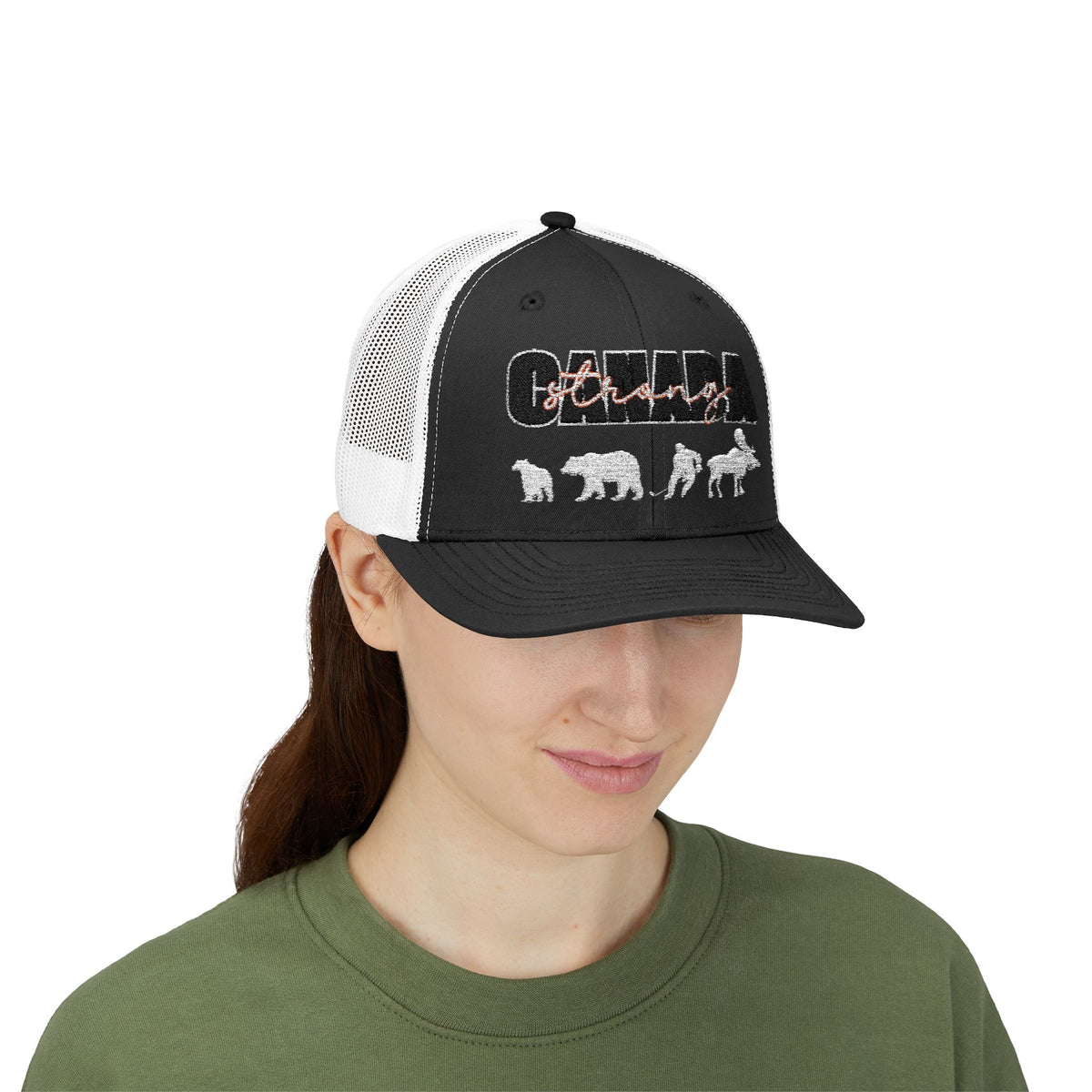 Canada Strong | Snapback Trucker Cap - White