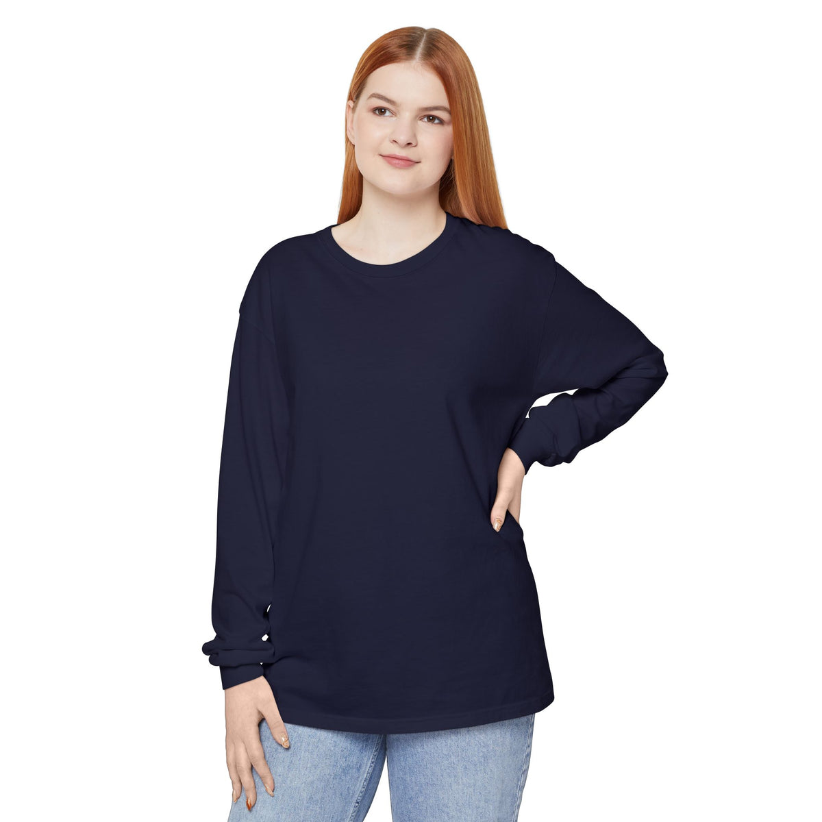 ADHD SQUAD | Unisex Garment-Dyed Long Sleeve Tee - Chaotic Thoughts That Are Constantly Fading Away