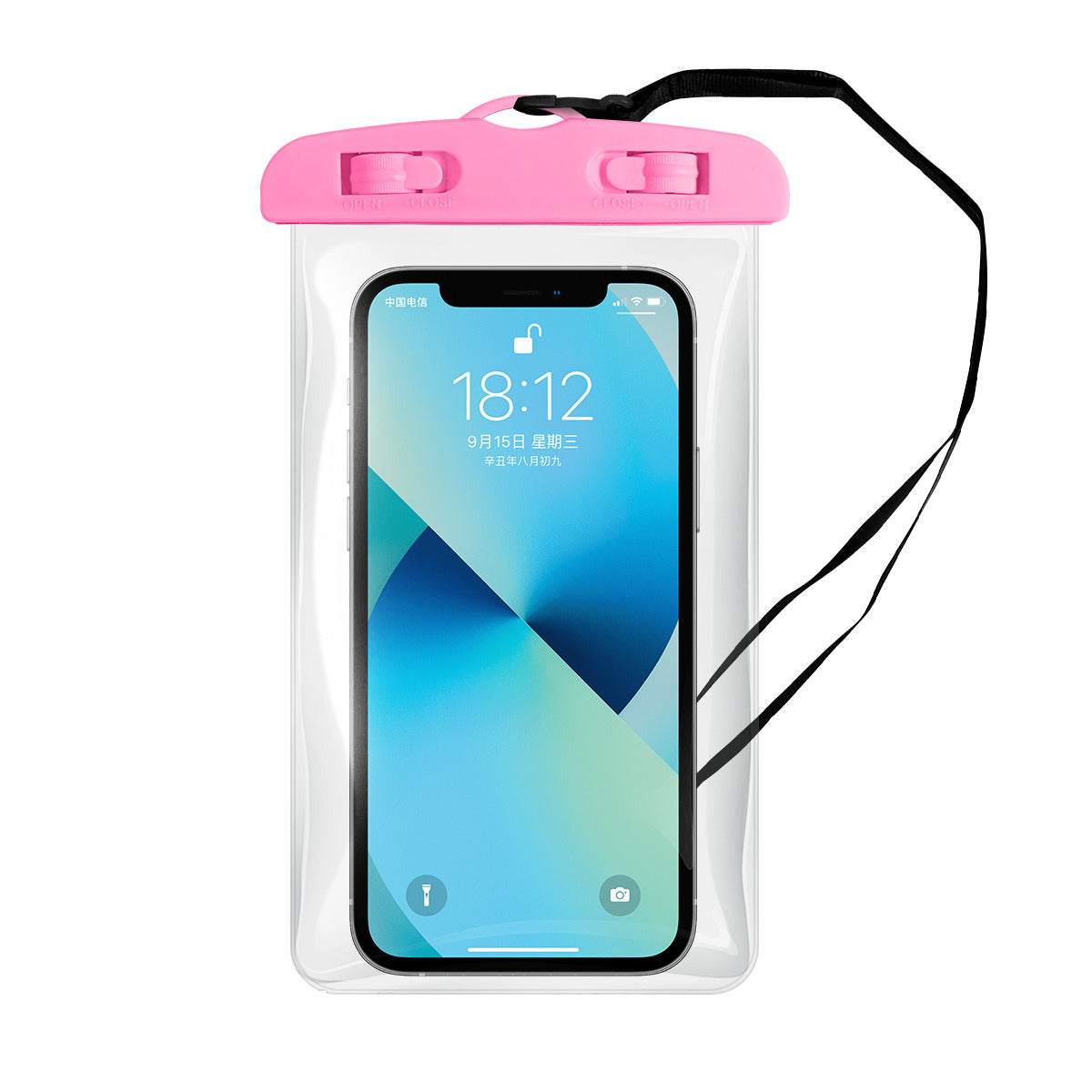 Nope Not Today - Clear Waterproof Phone Protection Pouch/Case Fits Phones Up To 7.0"