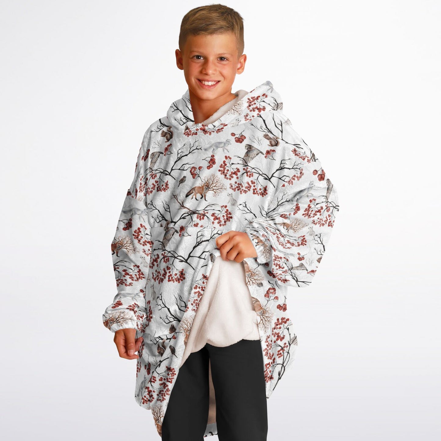 Winter Woodland Critters Youth Snug Hoodie