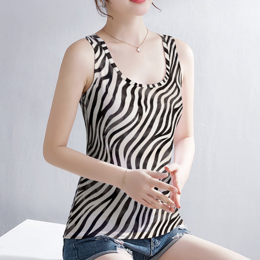 Animal Print - Women's Casual Sleeveless Top-Cami