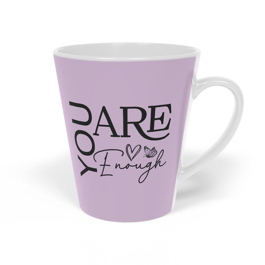 You Are Enough - Ceramic Latte Mug, 12oz - Lilac