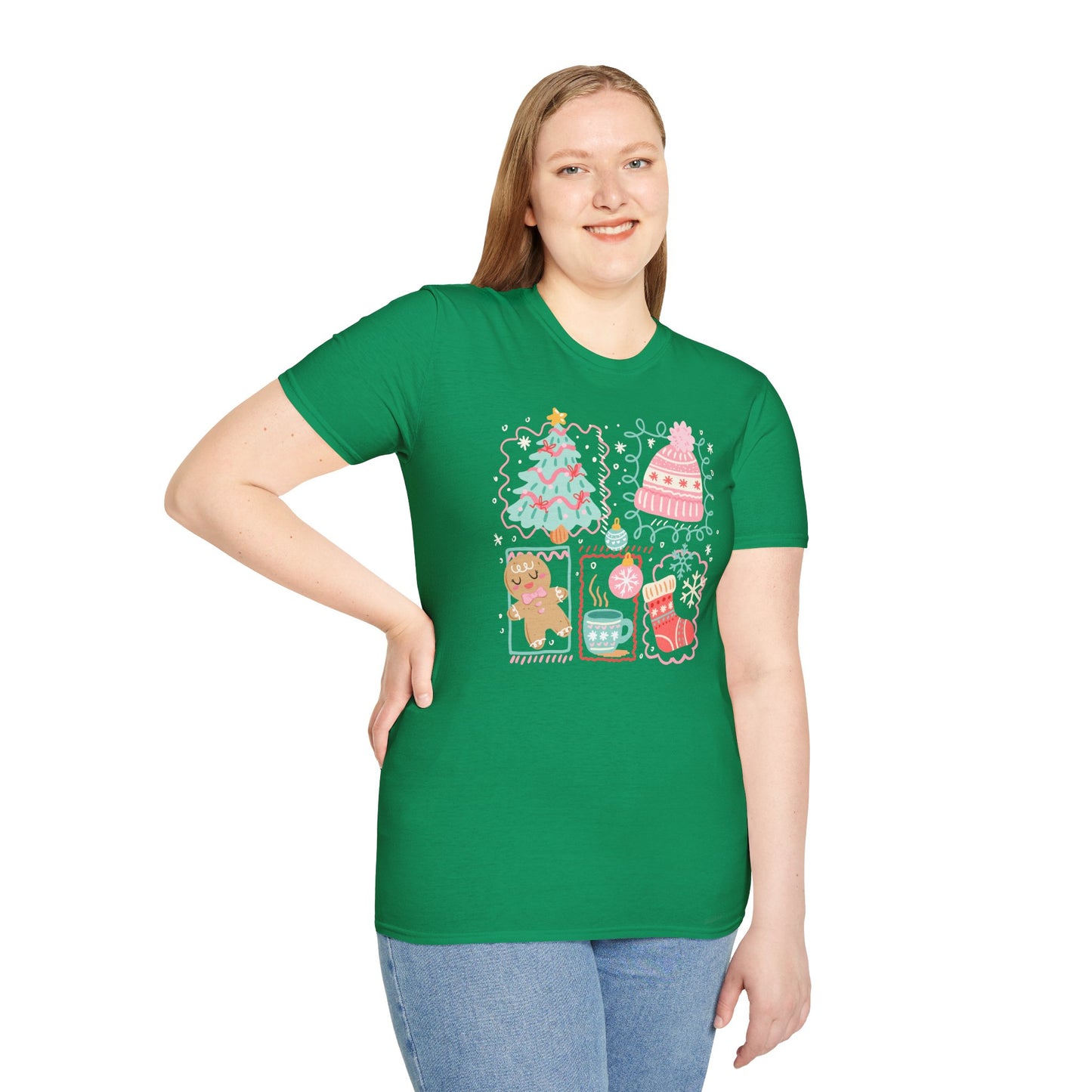 Christmas Retro Coquette | Unisex Soft-Style Cotton T-Shirt – Lightweight, Comfortable, Everyday Ready