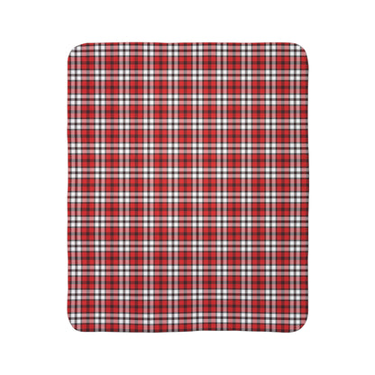 Red Cape Breton Tartan - Fleece Sherpa Blanket in 2 Sizes