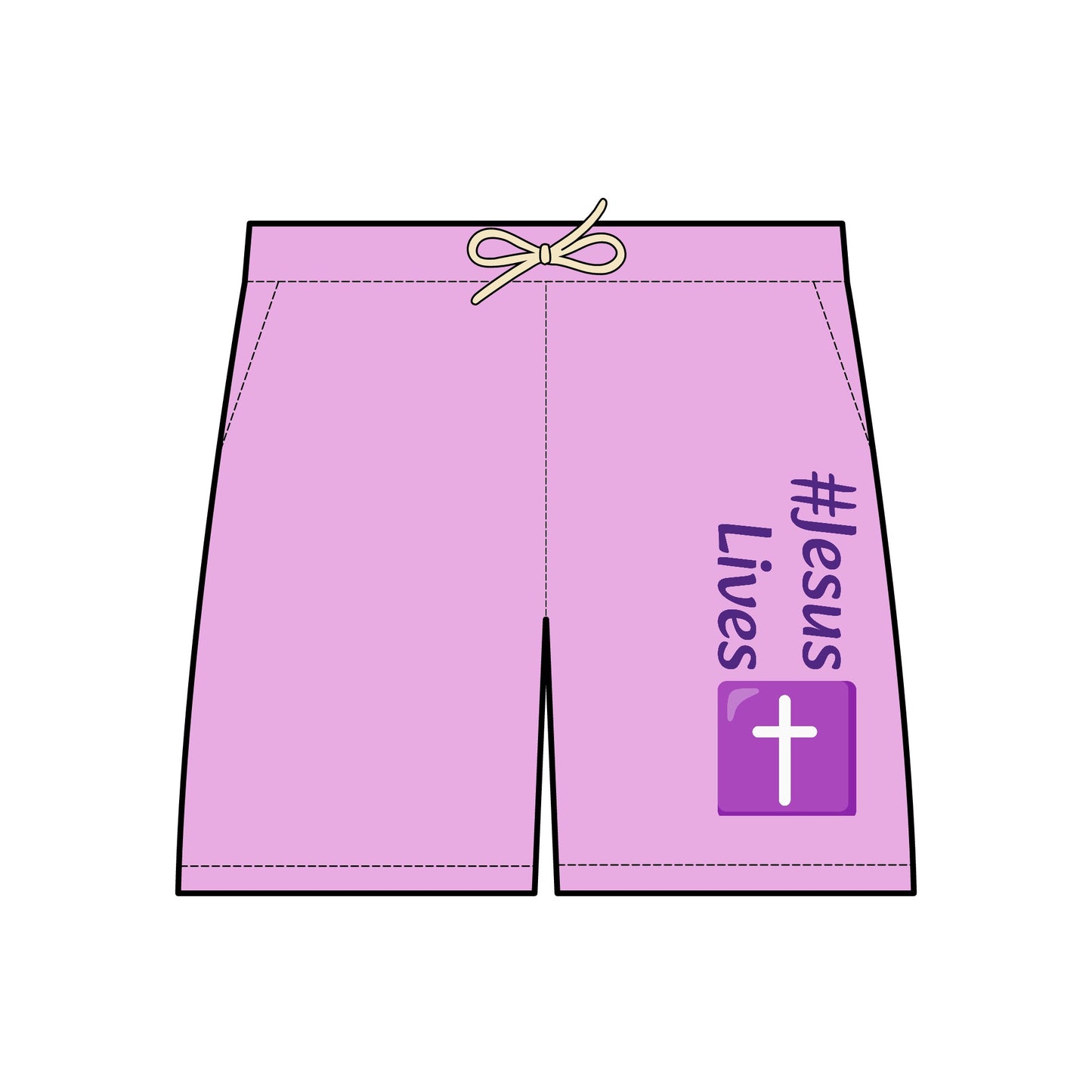 #Jesus Lives - Unisex Garment-Dyed Lightweight 100% US Cotton Fleece Sweat Shorts