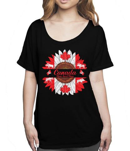 Canadian Sunflower - Home Sweet Home - Women's Slouchy Tee