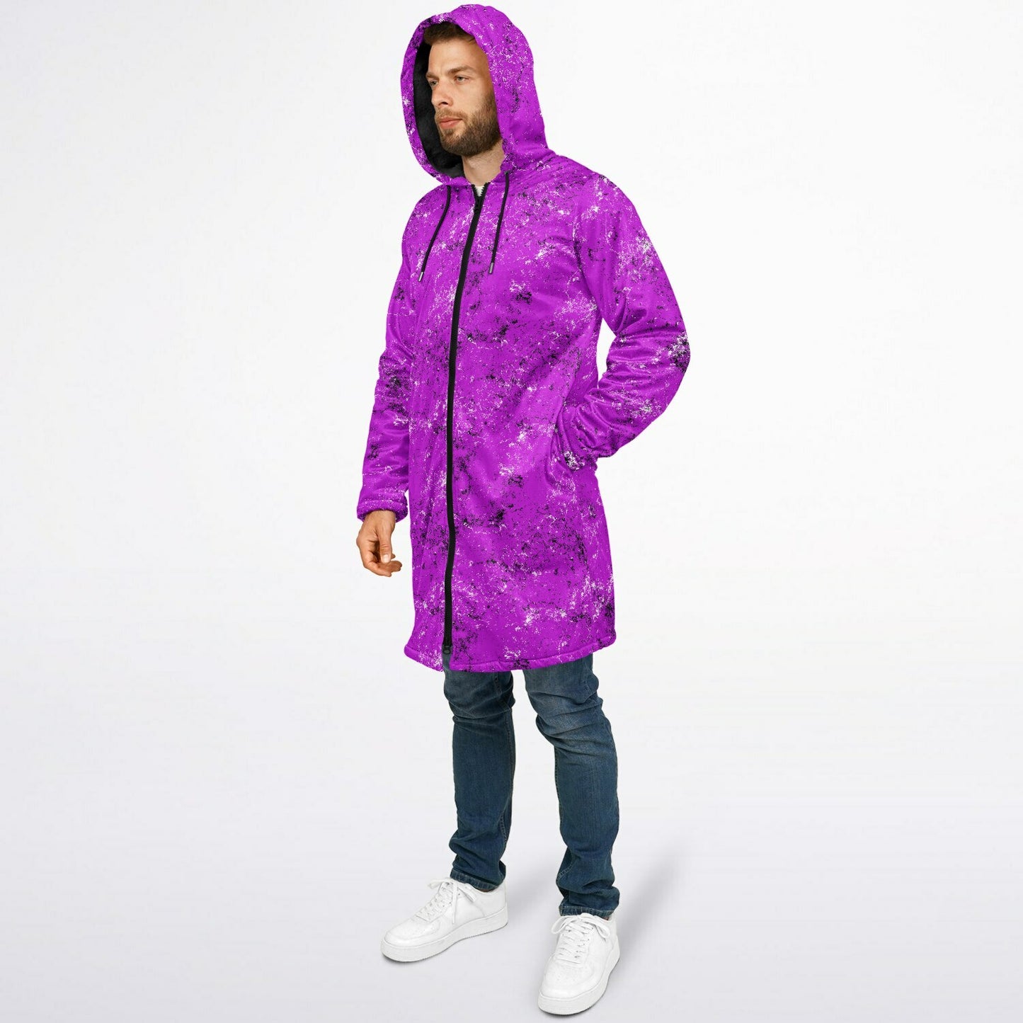 Grunge Zipper Cloak | Stylish, Warm, and Functional - Magenta