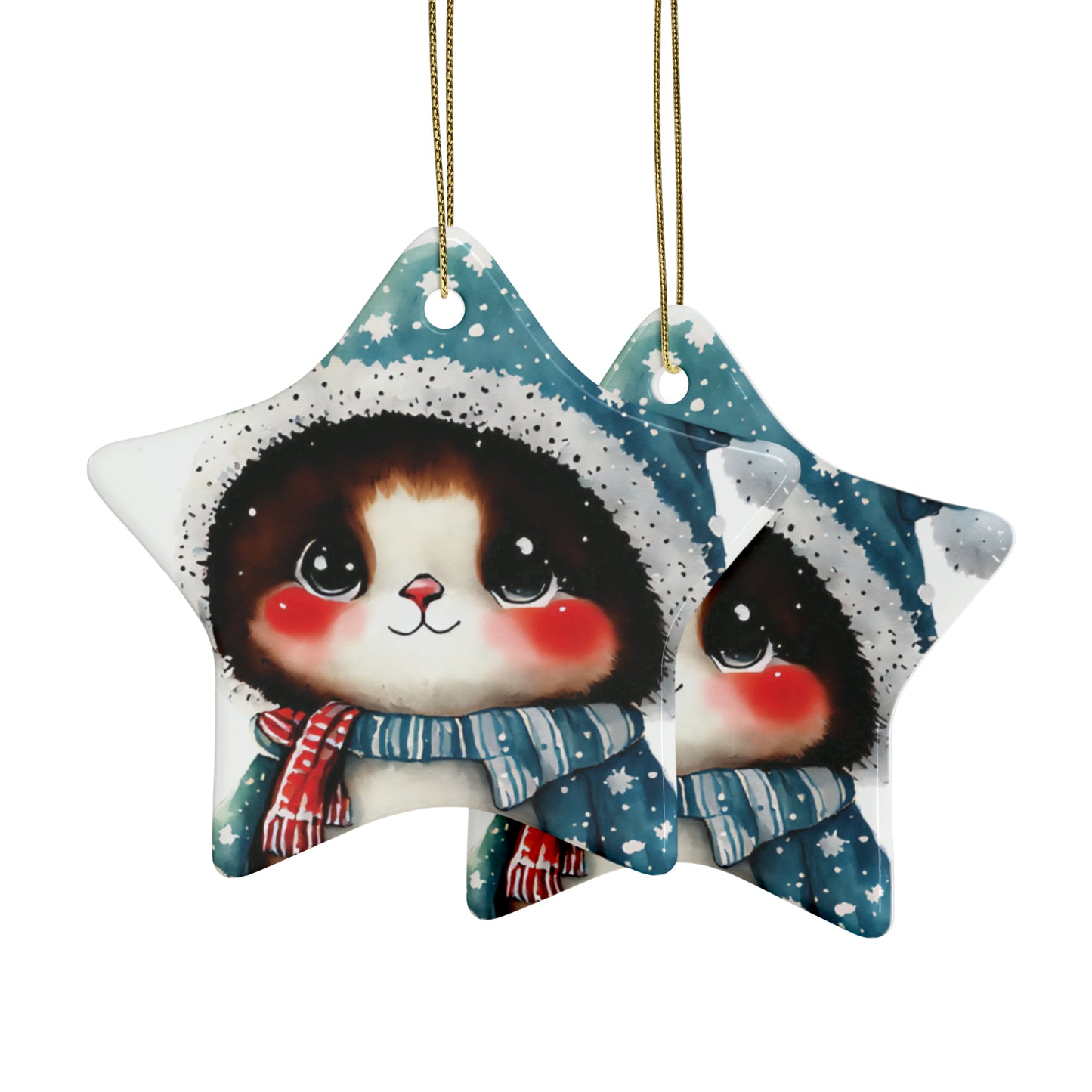 Woodland Creature | Ceramic Christmas Ornaments (1pcs, 5pcs, 10pcs, 20pcs) - 2