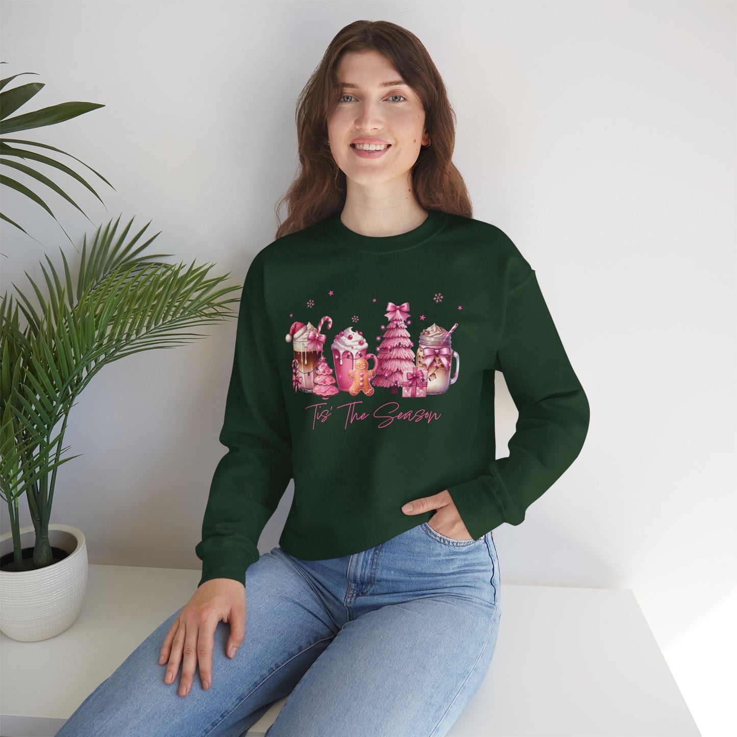 Tis The Season | Unisex Popular Heavy Blend™ Sweatshirt - Pink Christmas