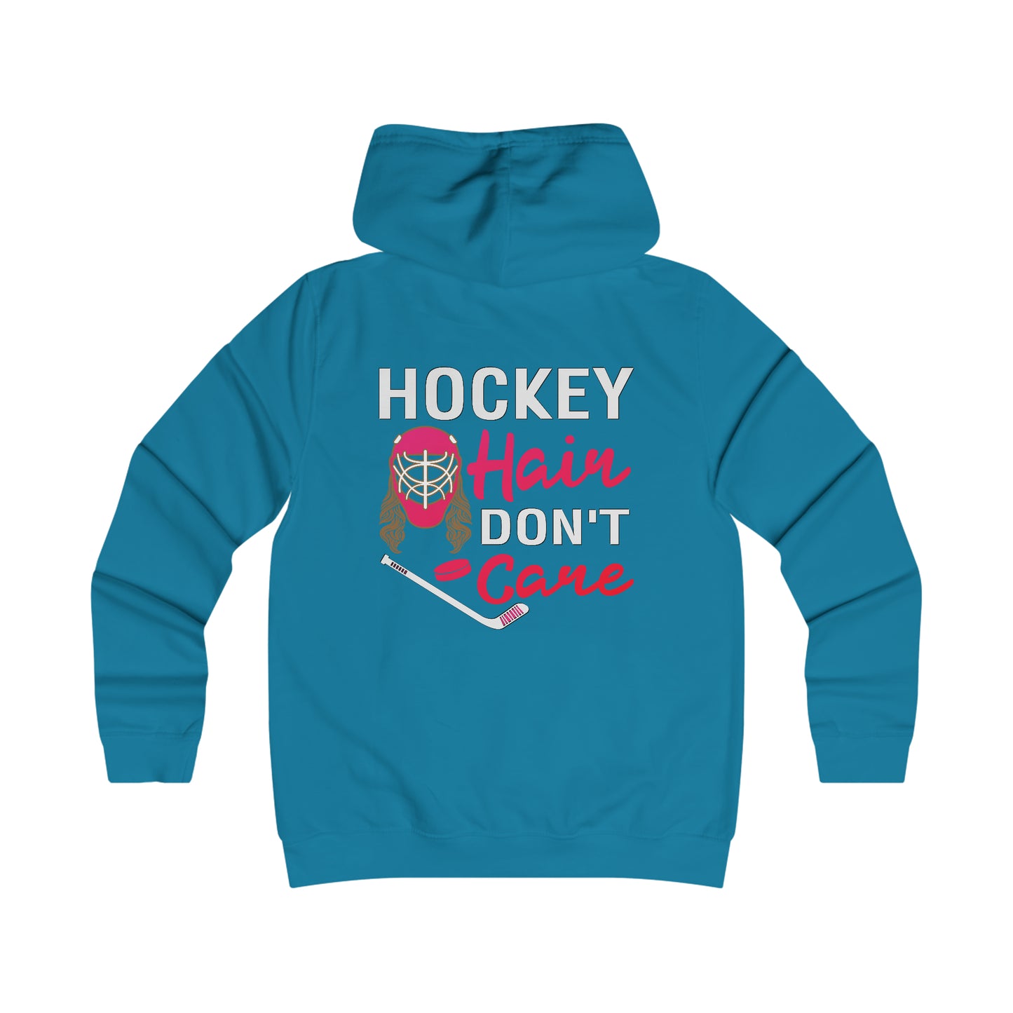 Hockey Hair Don't Care -  Women's College Hoodie - Women's Hockey