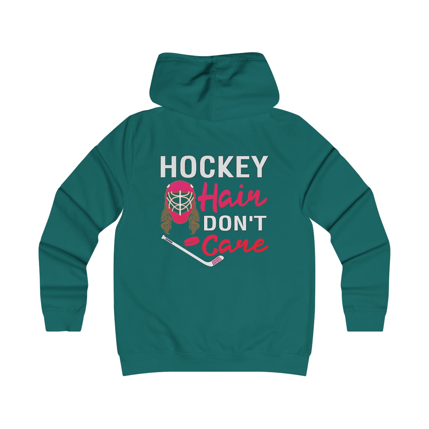 Hockey Hair Don't Care -  Women's College Hoodie - Women's Hockey