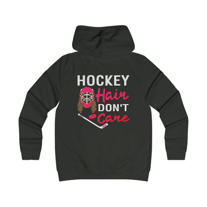 Hockey Hair Don't Care -  Women's College Hoodie - Women's Hockey