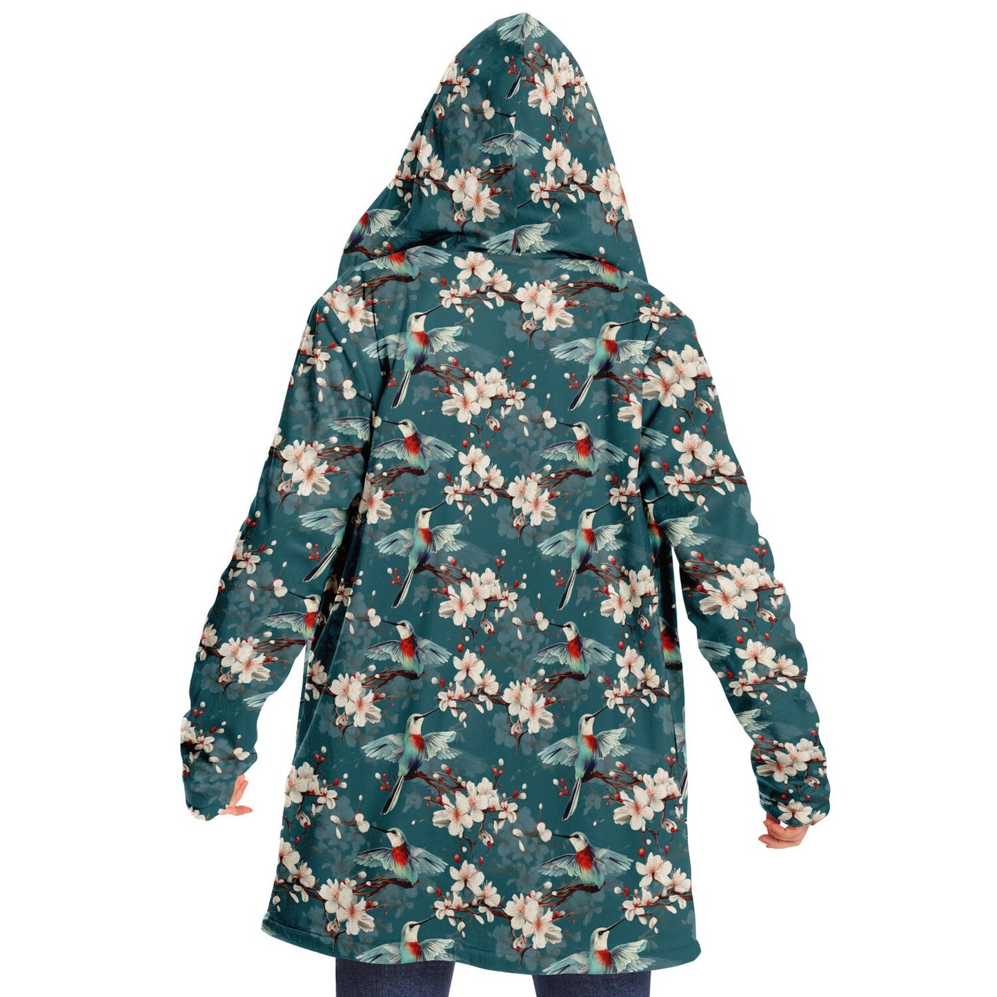 Winter Hummingbirds Microfleece Cloak